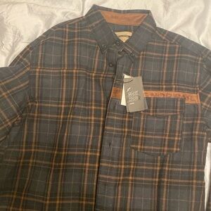 Flag Nor Fail Plaid Button Down Size L NWT